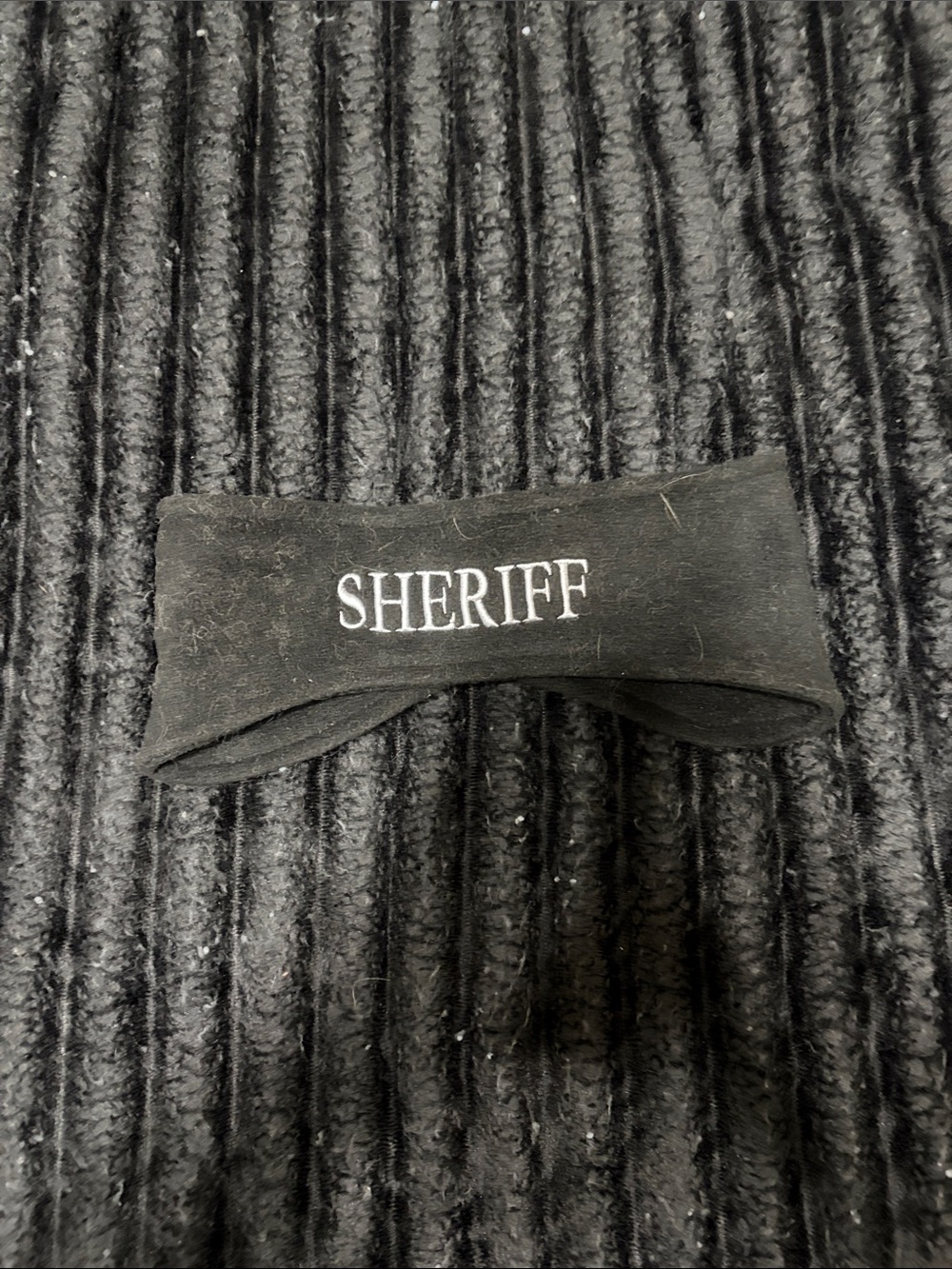 Sheriff Embroidered Black Women’s Headband Accessory
